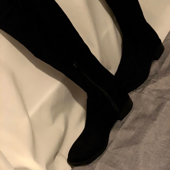 A New Day Tie Back Over Knee Suede Boots - Picture 2 of 5